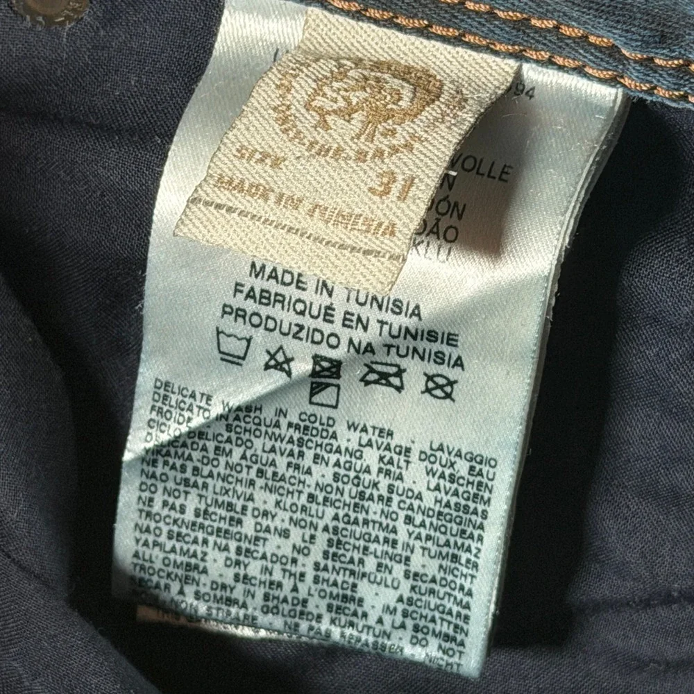 Diesel Krayver Regular Slim-Carrot Blue Jeans Wash 0823I Mens 31x32 (Fits 32x31)
